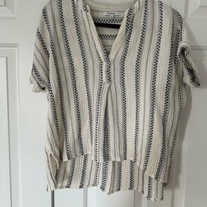 Madewell gauzy shirt sleeve blouse